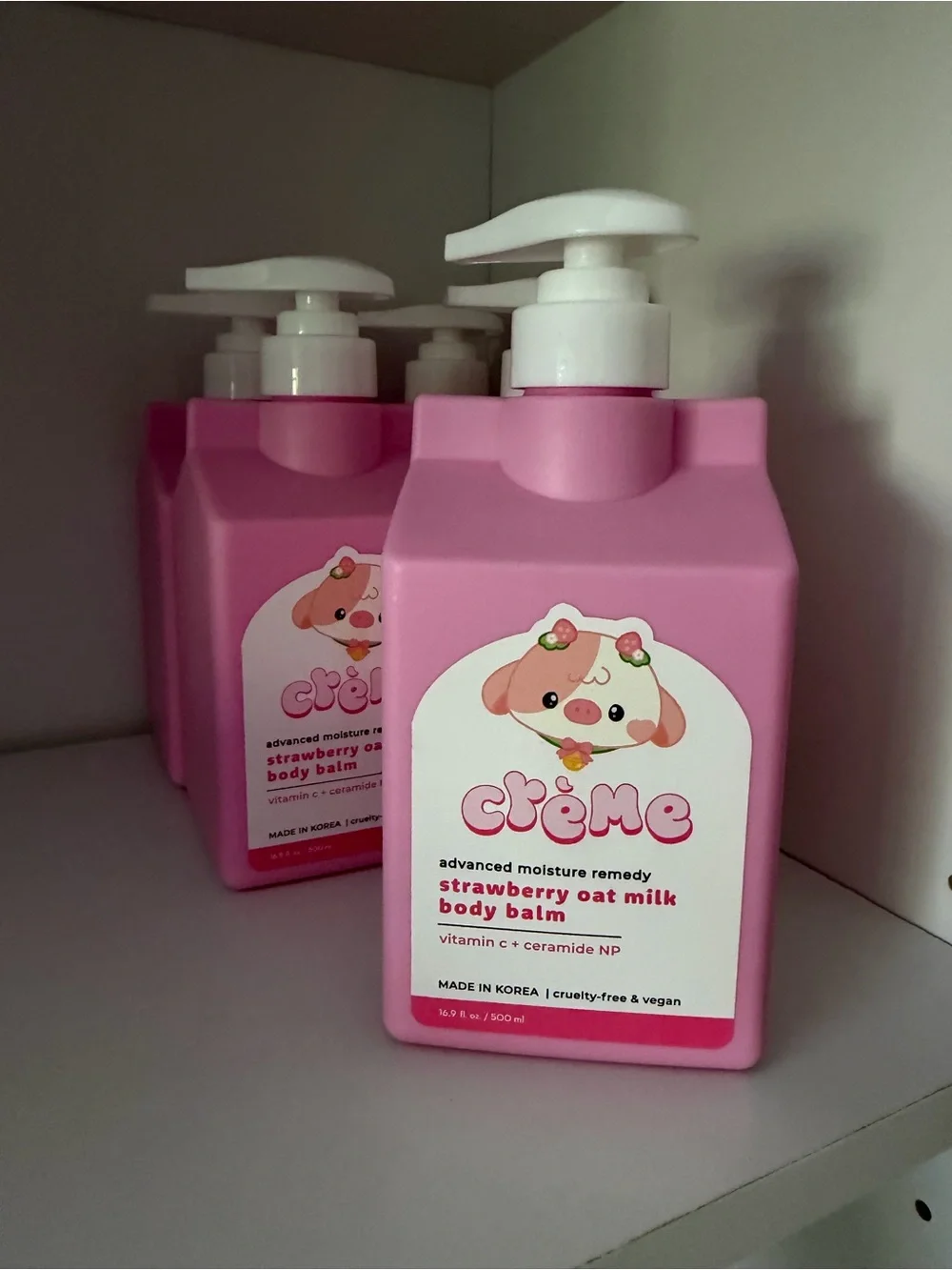 Crème Strawberry Oat Milk Body Balm — Pink Hydrating Body Moisturizer
